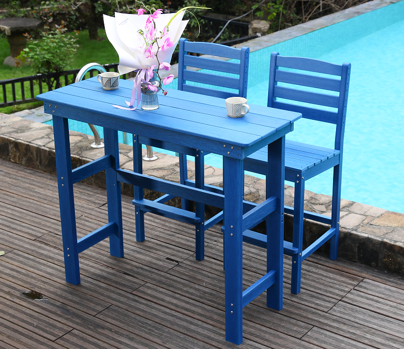 Set Makan Bar HDPE Sosial Biru Cerah