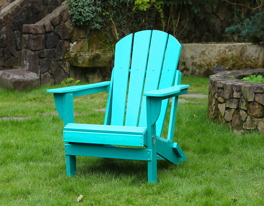 Kursi Adirondack Katak HDPE Pirus yang Cerah