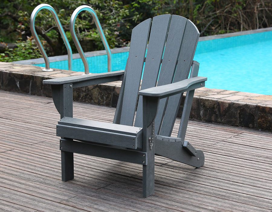 Kursi Katak Adirondack HDPE Storm Grey - Segala Cuaca