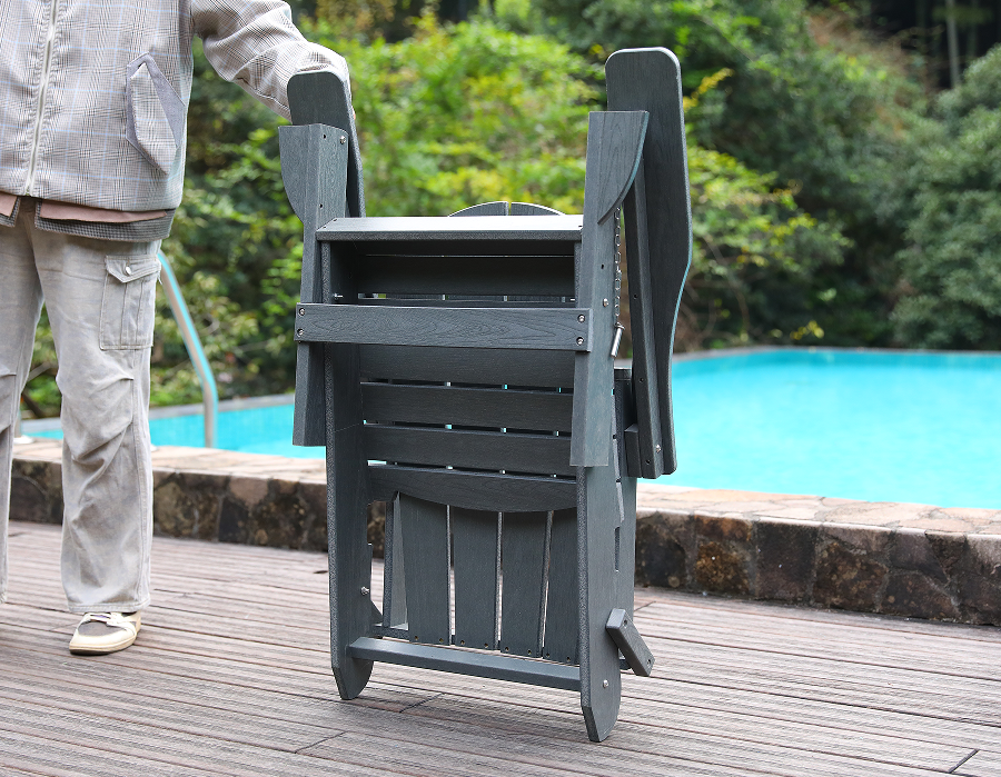 Kursi Katak Adirondack HDPE Storm Grey - Segala Cuaca
