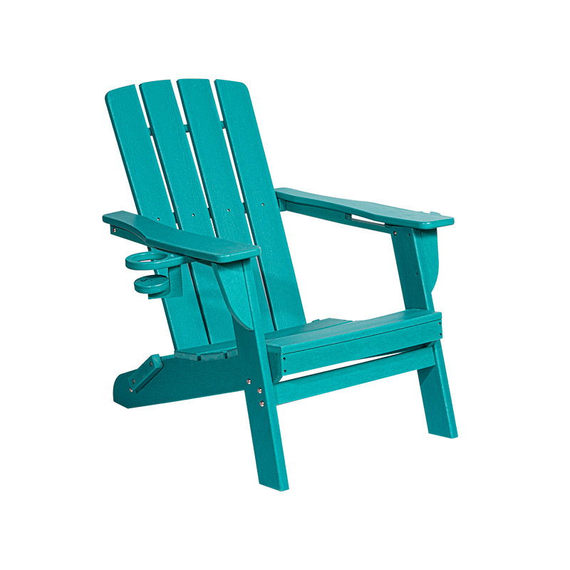 Kursi Adirondack HDPE Kecil Danau Biru dengan Perangkat Keras Stainless Steel