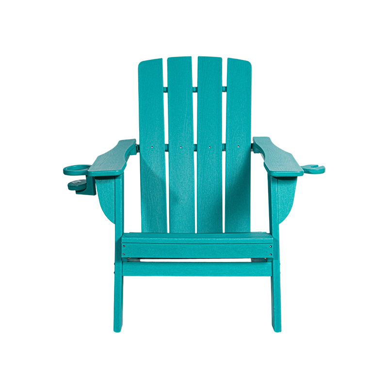 Kursi Adirondack HDPE Kecil Danau Biru dengan Perangkat Keras Stainless Steel