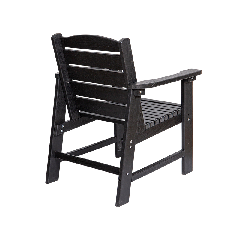 Set Makan 5 Bagian HDPE Hitam Modern untuk Penggunaan Luar Ruangan