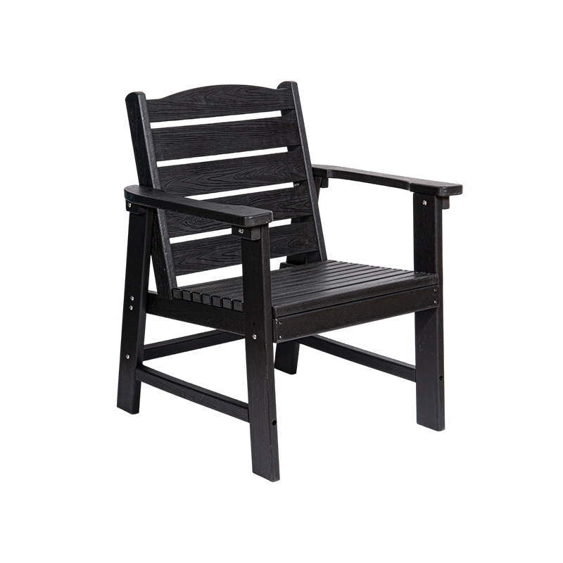 Set Makan 5 Bagian HDPE Hitam Modern untuk Penggunaan Luar Ruangan