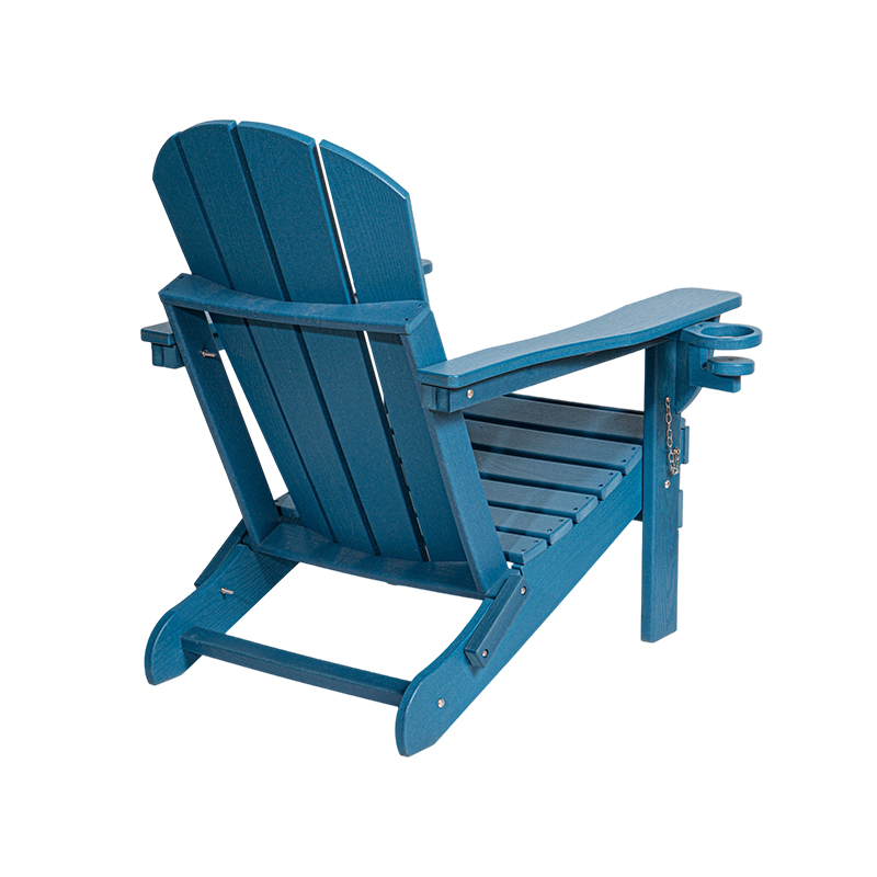 Kursi Adirondack HDPE Biru Navy dengan Perangkat Keras Stainless Steel