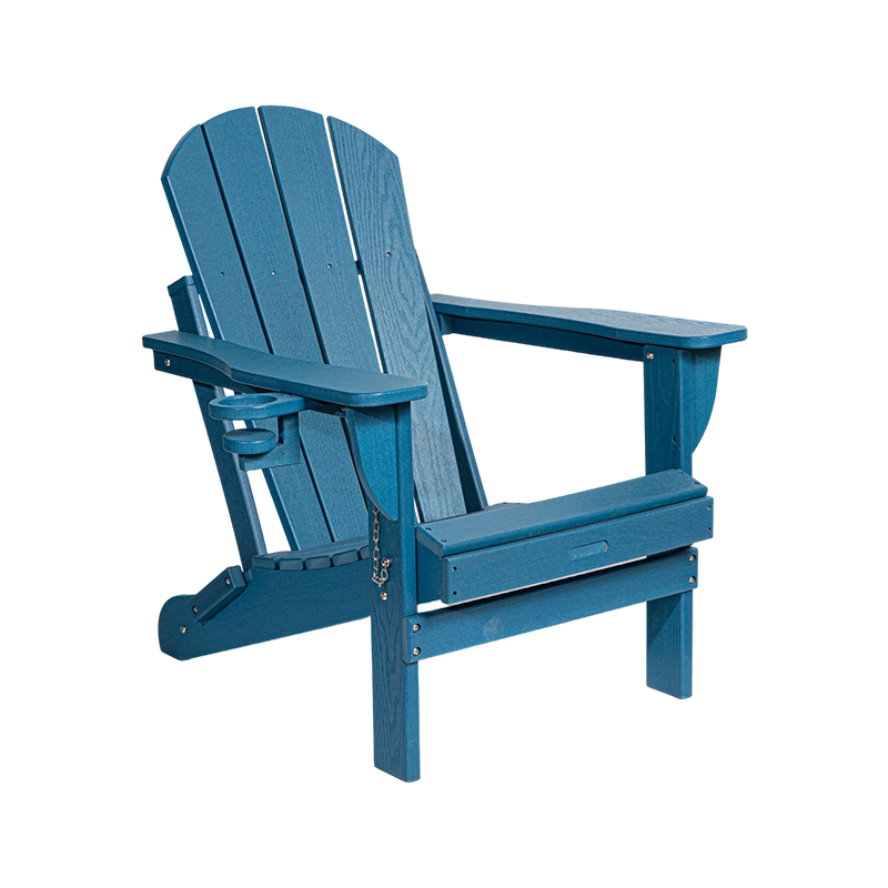 Kursi Adirondack HDPE Biru Navy dengan Perangkat Keras Stainless Steel