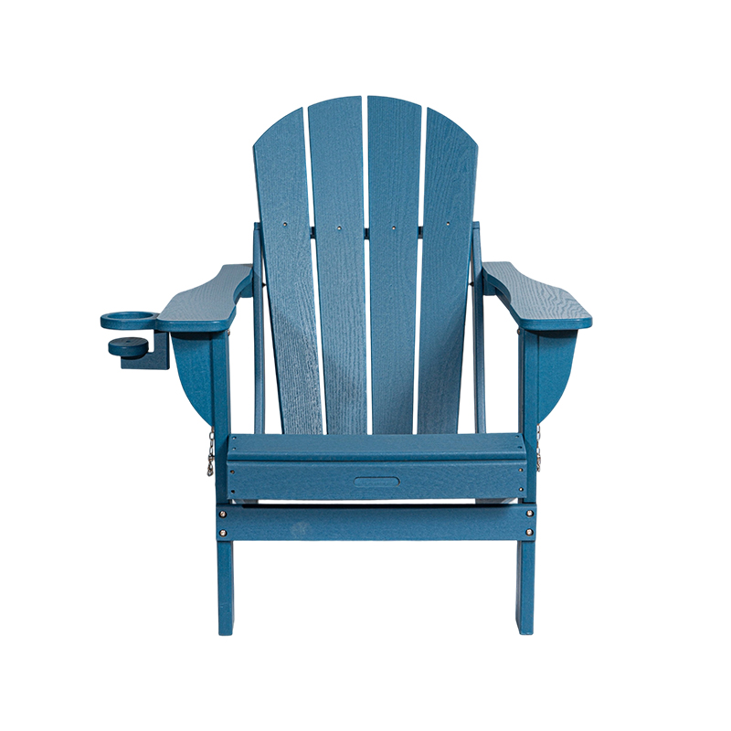 Kursi Adirondack Kayu Biru Navy untuk Teras Luar Ruangan